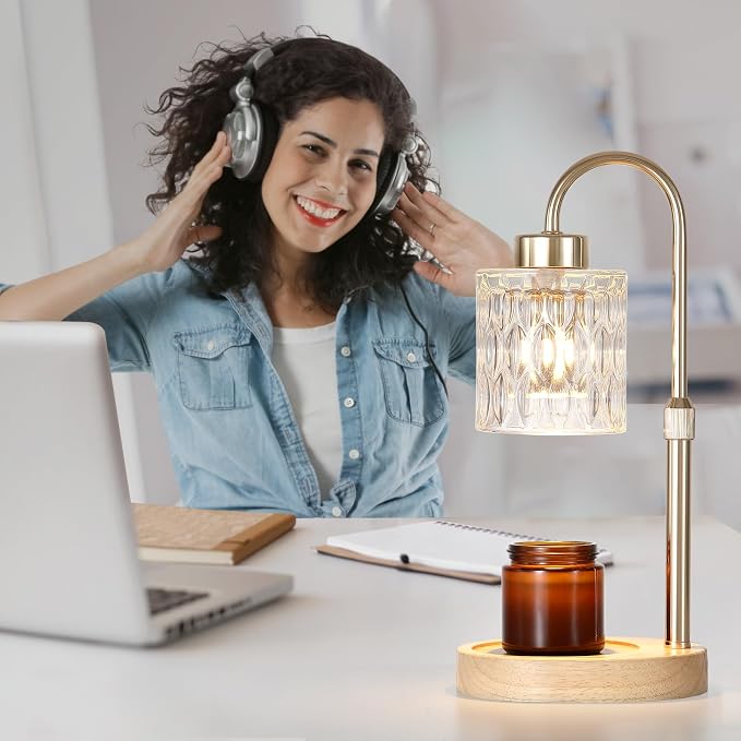 Gold Candle Warmer Lamp with Dimmer and Timer, Home Decor Lamp - Image 8