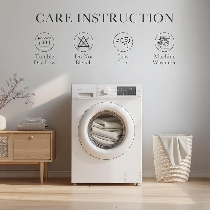 PONY DANCE Cream Window Curtain Panels 40 inch Length - Image 8