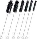 Straw Cleaner Brush Set, 6 Piece 12" Long Pipe Tube Bottle Brushes by BRUSHFAMILY
