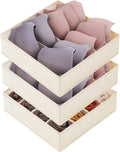 3 Pack Bra Underwear Drawer Organizer Dividers, 26 Cell Fabric Foldable Dresser by Criusia