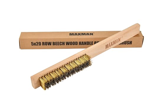 MAXMAN Brass Brush, Soft Brass Bristle Wire Brush by MAXMAN