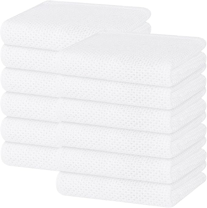 Homaxy 100% Cotton Waffle Weave Kitchen Dish Towels, Ultra Soft Absorbent Quick by Homaxy