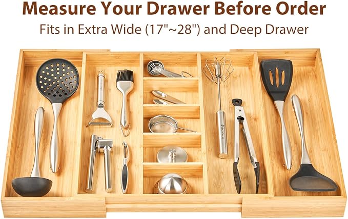 Umilife Extra Large Expandable Kitchen Drawer Organizer - Image 5