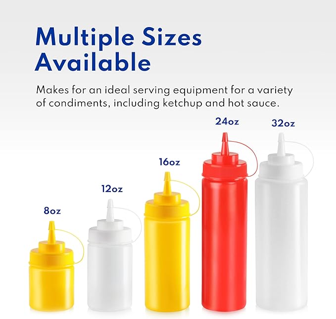 New Star Foodservice 26115 Squeeze Bottles, 8 oz - Image 5
