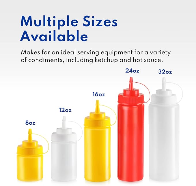 New Star Foodservice 26405 Squeeze Bottles, Wide Mouth, 24 oz - Image 6