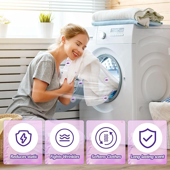 600 Count Dryer Sheets Fabric Softener Fresh Scent Dryer Sheets Bulk Naturally - Image 3