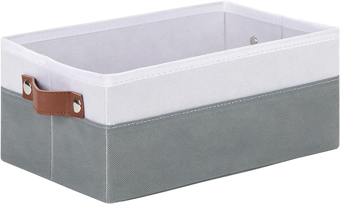 DULLEMELO Small Storage Basket for Organizing, Foldable Fabric Bins for Home by DULLEMELO