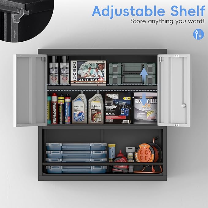 Metal Garage Cabinets, Lockable Storage Cabinet, Metal Cabinet - Image 4