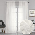 Chyhomenyc Sheer Curtains 120 Inch Extra Long, 2 Pieces, Rod Pocket Top Soft by Chyhomenyc
