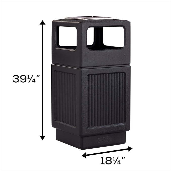 Safco Canmeleon Trash Can, 38 Gallons, Indoor and Outdoor Use, Durable & - Image 7