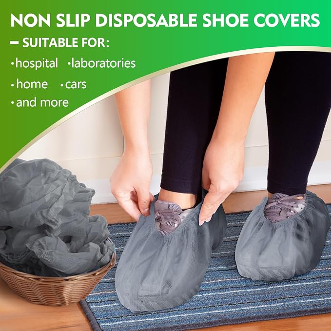 Zhanmai 300 Pack Disposable Shoe Covers Non Slip Disposable Large Foot Booties - Image 4