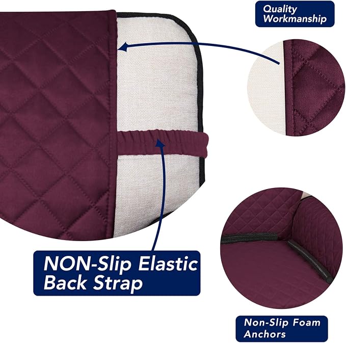 PureFit Reversible Quilted Sofa Cover, Water Resistant Slipcover Furniture - Image 3