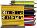 PerkHomy Cotton Rope 3/16" 50 ft Multi Purpose Utility Diamond Braided Cord by PerkHomy
