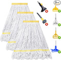 KeFanta 3 Pack Heavy Duty Commercial Mop Head Replacement, Looped End String by KeFanta