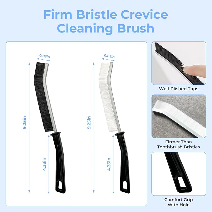 Crevice Cleaning Brush, Hard-Bristled Gap Scrub Brush, Toilet Gap Cleaning - Image 4