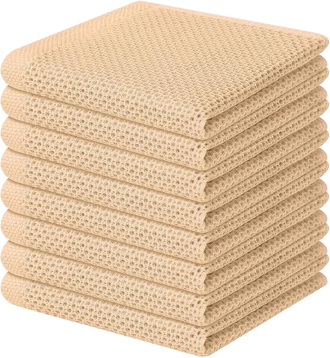 Homaxy 100% Cotton Waffle Weave Kitchen Dish Cloths, Ultra Soft Absorbent Quick by Homaxy