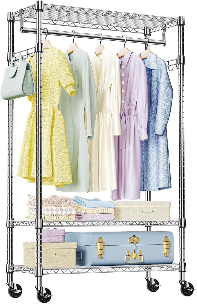 IZEUK Heavy Duty Rolling Garment Rack by IZEUK