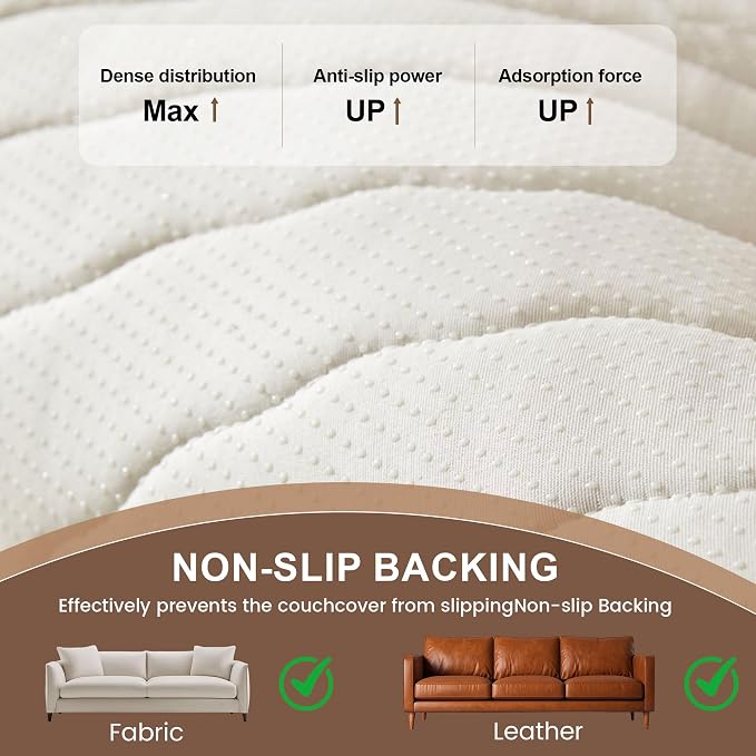 OTOB Couch Cover for Dogs Washable, Non Slip Plush Fuzzy Sofa Covers for 3 - Image 8