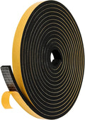 Black Weather Stripping Door Seal Strip, Strong Adhesive, Lightproof, Soundproof by Amzjjle