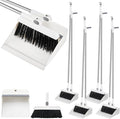 Suclain 4 Set 8 Pcs Broom and Dustpan Set 47 Inch Long Handle Brooms by Suclain