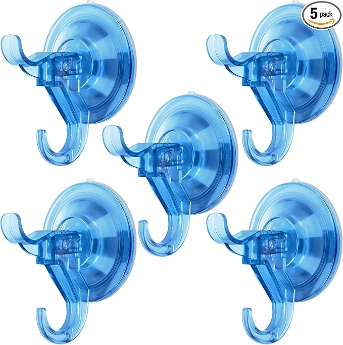 Antimbee Suction Hooks, 5 Pack Clear Hanger, Removable Small Suction Cups by Antimbee