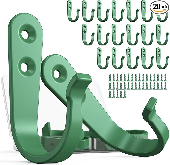 20PCS Heavy Duty Metal Wall Hooks, Coat Hooks by BREYDROK