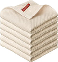 Artoid Mode 100% Cotton Beige Waffle Weave Kitchen Dish Cloths, 12x12 Inch by ArtoidMode