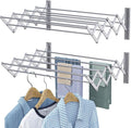X-cosrack Wall Mounted Clothes Drying Rack, 31.9" Wide Large Rustproof by X-cosrack