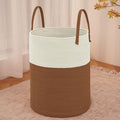 Large Woven Laundry Basket Hamper, 100L Cotton Rope Storage Bin by JMvicyroam