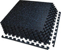 AIRHOP 0.56in Thick 24 Sq Ft Exercise Equipment Mats, 6 Tiles Upgraded Rubber by Airhop