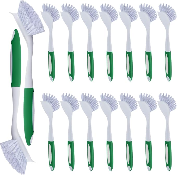Hsei 20 Pcs Green Kitchen Scrub Dish Brush Bulk by Hsei