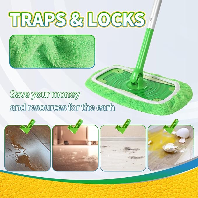 3 Pack Reusable 100% Coral Fleece Mop Pads Compatible - Image 7