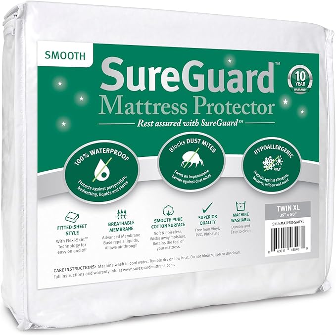 SureGuard Twin Extra Long Mattress Protector by SureGuardMattressProtectors