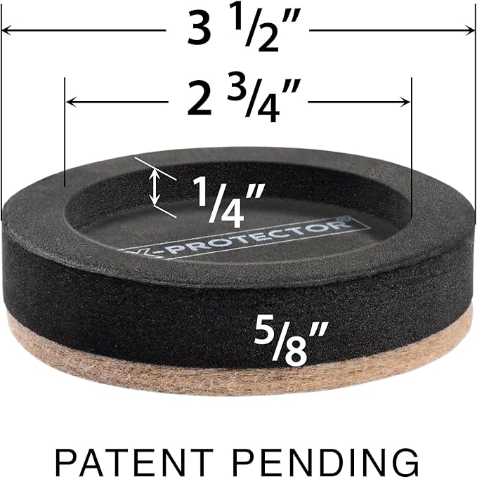 Felt Furniture Sliders for Hardwood Floors X-PROTECTOR 8 PCS 3 ½” - Image 2