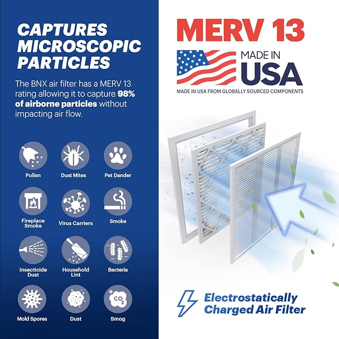 BNX TruFilter 14x20x1 Air Filter MERV 13 - Image 3
