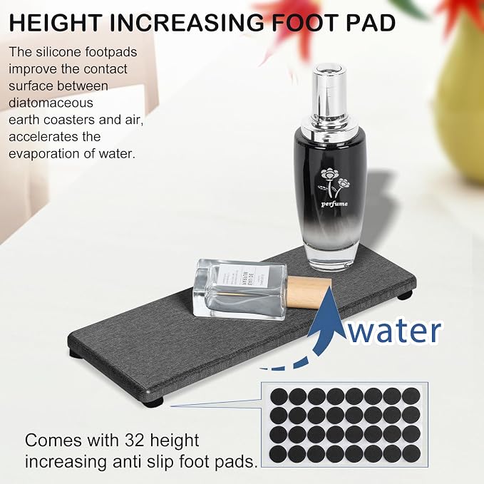 3PCS Stone Drying Tray, Water Absorbing Stone Tray - Image 2
