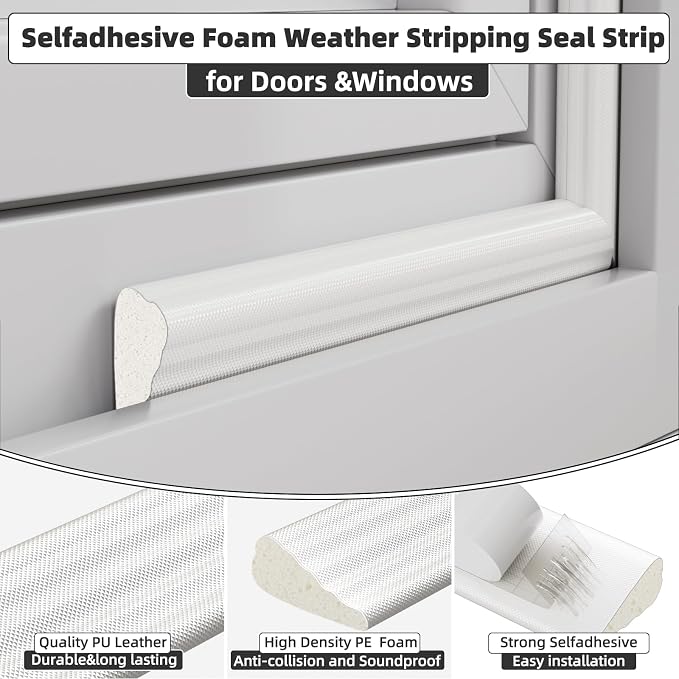 2 Pack*16.4 Ft Weather Stripping Seal Strip - Image 2