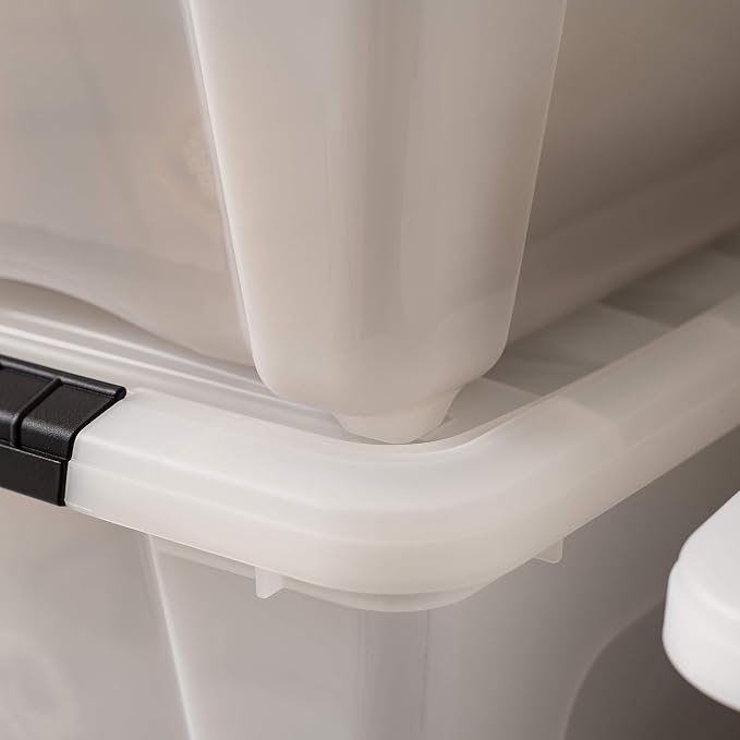IRIS USA 32 Qt Stackable Plastic Storage Bins - Image 7