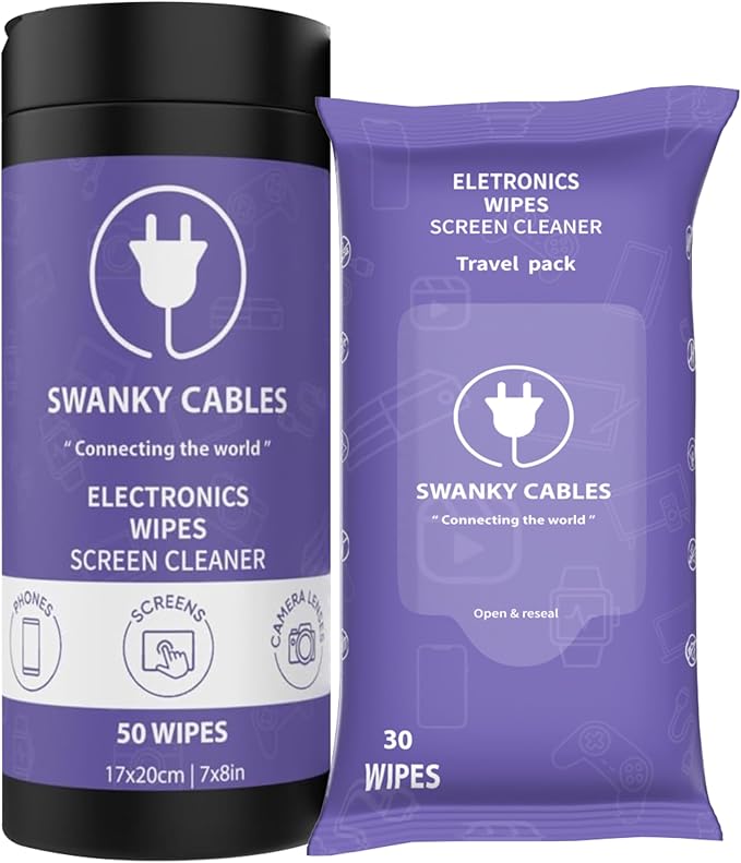 Screen Cleaner Wipes Bundle by SWANKYCABLES