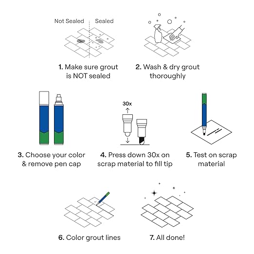 Grout Pen Grey Tile Paint Marker: Waterproof Grout Paint, Tile Grout Colorant - Image 4