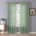 Tollpiz Sheer Curtain Linen Textured Living Room Curtains Sheer Light Filtering by Tollpiz