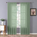 Tollpiz Sheer Curtains Linen Textured Bedroom Curtain Sheers Light Filtering by Tollpiz