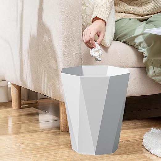 Trash Can Plastic Waste Basket 2.6 Gallon Garbage Can - Image 4