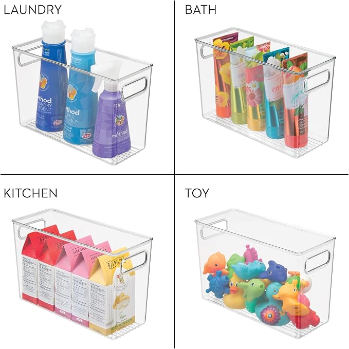iDesign Tall Plastic Storage Bin - Image 4