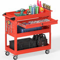 3 Tier Rolling Tool Cart on Wheels, Heavy Duty Service Cart Industrial Utility by Bettertoolsforbetterlife