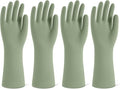 Rubber Cleaning Gloves for Dishwashing, 4 Pairs Reusable Kitchen Gloves for by Unknown