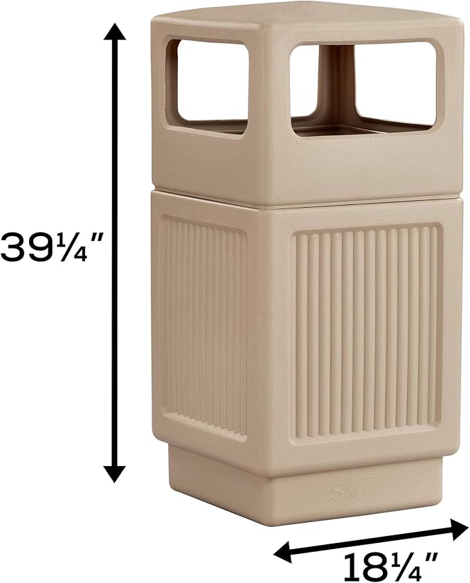 Safco Canmeleon Trash Can, 38 Gallons, Indoor and Outdoor Use, Durable & - Image 5
