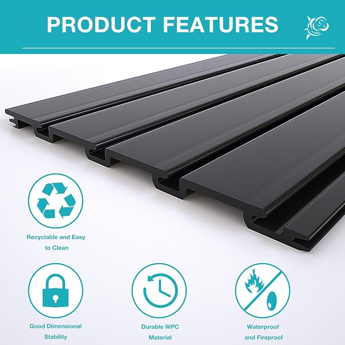 NeatiEase Slatwall Panel Wall Storage Systems, 2 x 4ft Slat Wall Paneling - Image 2