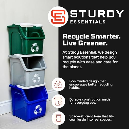 6 Gallon Stackable Recycling Bins - Image 6