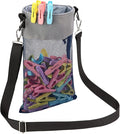Mesh Clothespin Bag with Hooks Hanging Clothes Pin Bag with Drawstring Closure by AFUOWER